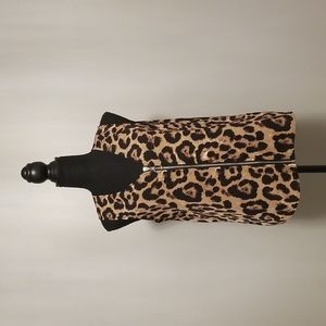 Leopard zipper vest